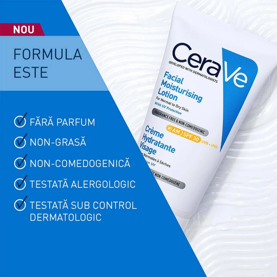 Зволожуючий крем для обличчя SPF 30, 52 мл, CeraVe: ціни та характеристики