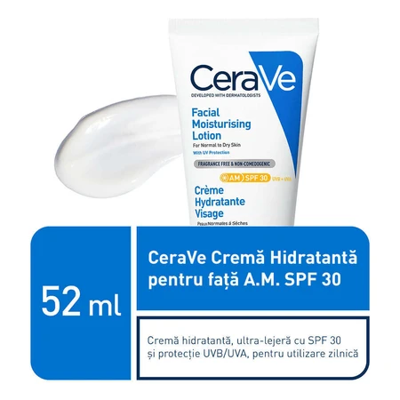 Зволожуючий крем для обличчя SPF 30, 52 мл, CeraVe: ціни та характеристики
