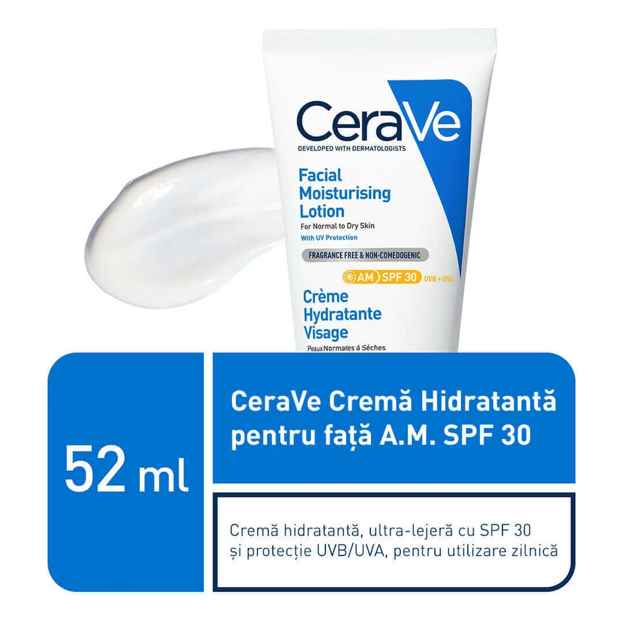 Зволожуючий крем для обличчя SPF 30, 52 мл, CeraVe: ціни та характеристики