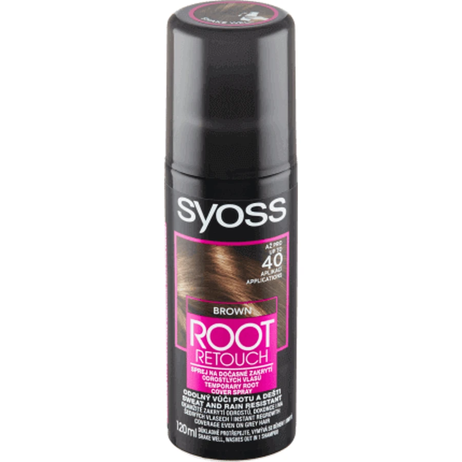Syoss Root Retoucher Спрей для тимчасового фарбування коричневих коренів, 120 мл: ціни та характеристики