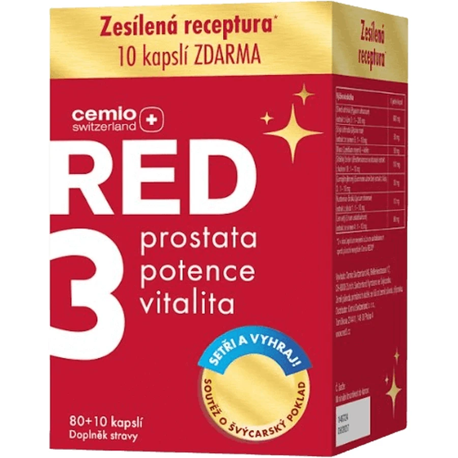 Cemio RED3 80 + 10 капсул: ціни та характеристики