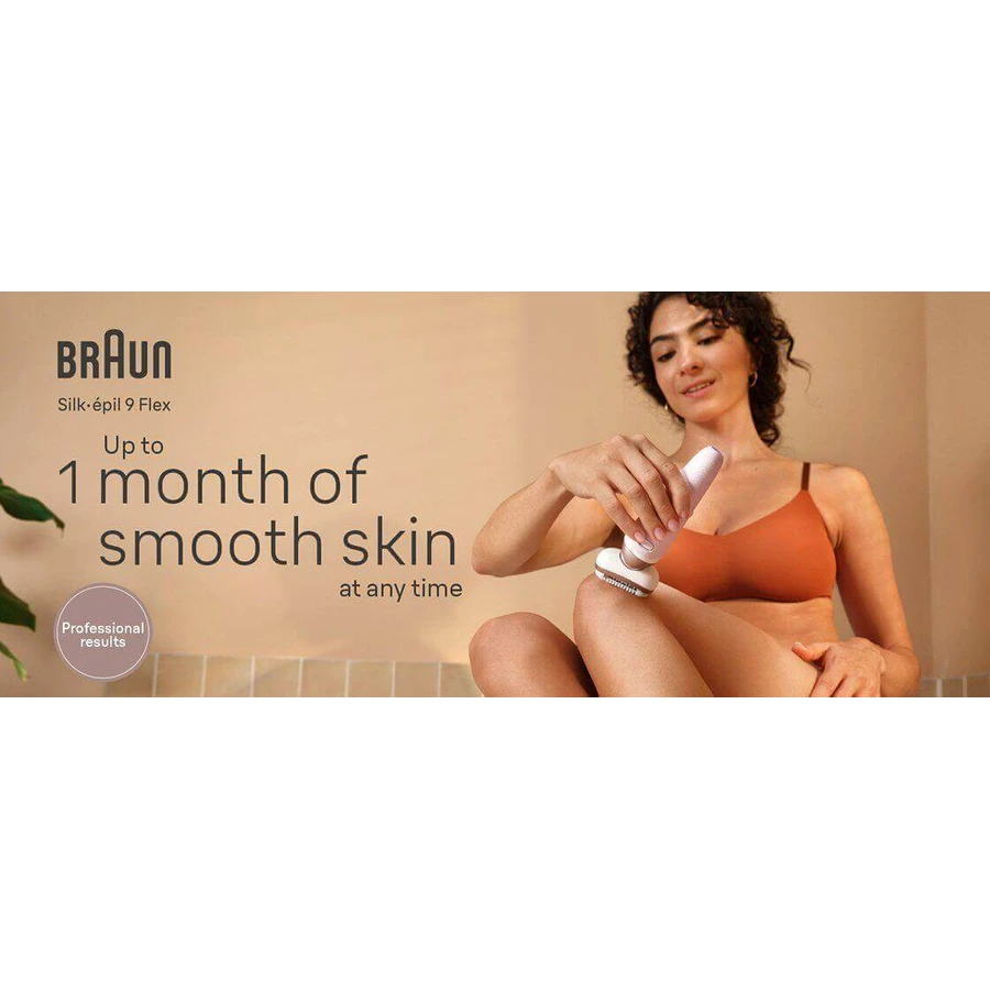 Braun Silk-épil 9 Flex, эпилятор 9-360 3D белый/розовый: цены и характеристики