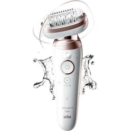 Braun Silk-épil 9 Flex, эпилятор 9-360 3D белый/розовый: цены и характеристики
