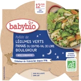 Babybio Меню спокойной ночи Зеленые овощи, патрнак и булгур с кориандром 230 г