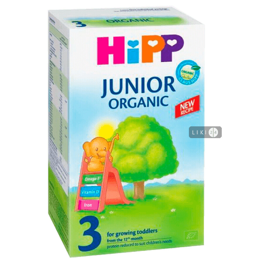 Органическое детское сухое молочко HiPP Organic 3 с 12 месяцев 500 г: цены и характеристики