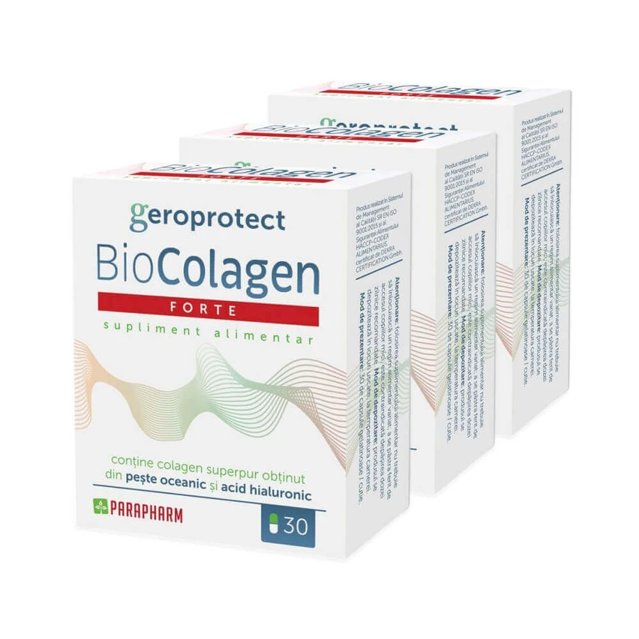 БіоКолаген Форте Parapharm BioCollagen Forte, 3 шт. по 30 капсул: ціни та характеристики