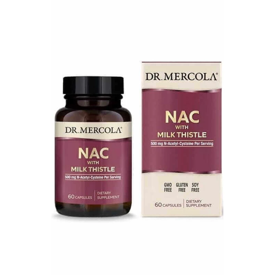 NAC з розторопшею - 60 капсул DR Mercola: ціни та характеристики