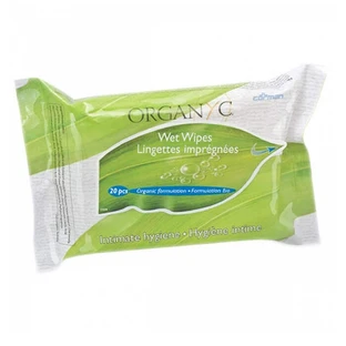 Интимные салфетки из органического хлопка, 20 штук, Organyc