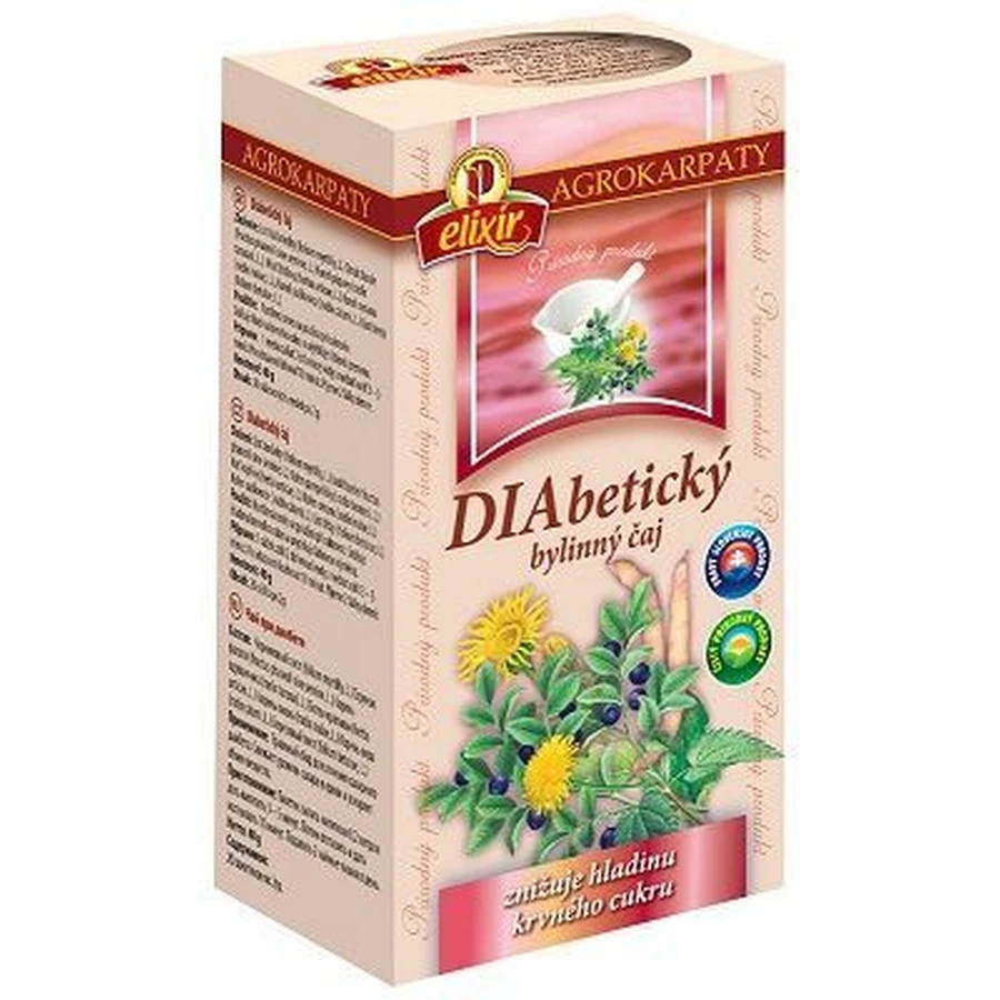 Agrocarps ДІАБЕТИЧНИЙ ЧАЙ чистий натуральний продукт 20 х 2 г: ціни та характеристики