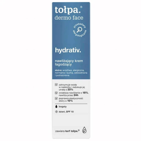 Topa Dermo Face Hydrativ, зволожуючий антивіковий крем, SPF 10, 40 мл: ціни та характеристики