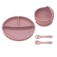 Базовый силиконовый набор для диверсификации, 6 месяцев+, Old Rose, Appekids