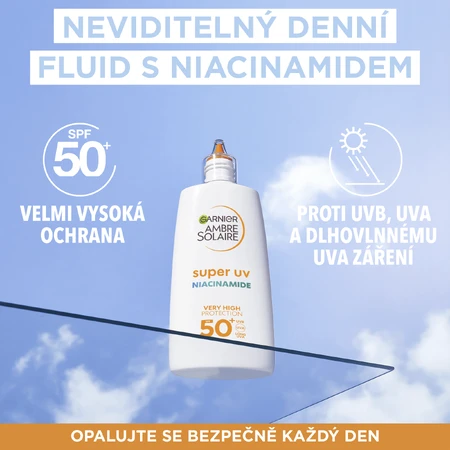 Garnier Ambre Solaire Super UV Дневной флюид против несовершенств с ниацинамидом и SPF 50+, 40 мл: цены и характеристики
