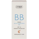 BB-крем с SPF 15 оттенок Dark для комбинированной жирной кожи, 50 мл, Ziaja