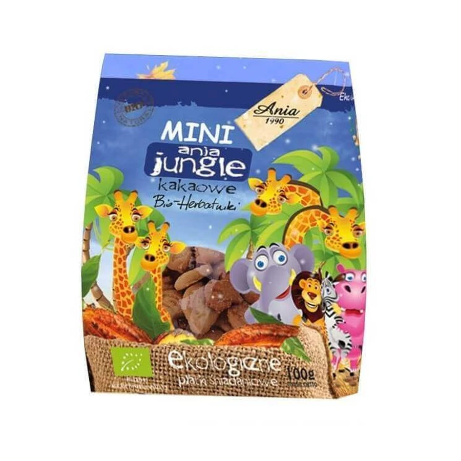 Eo cacao Mini Jungle Mini Cocoa Biscuits, 100 г, Ania: цены и характеристики