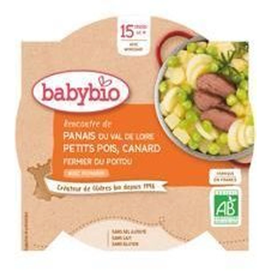 Пастернак з горошком та фермерською качкою в меню Babybio 260 г: ціни та характеристики