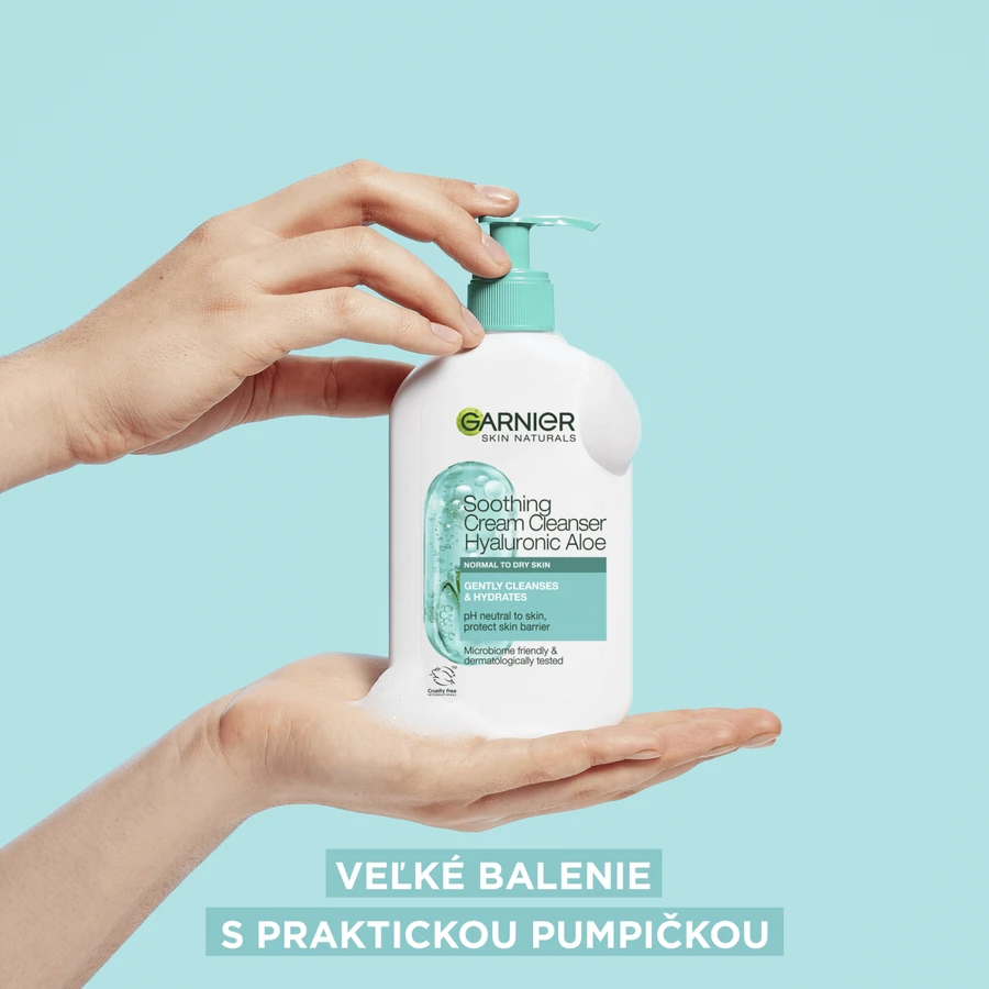 Garnier Skin Naturals Заспокійливий очищувальний крем з гіалуроновою кислотою та алое вера, 250 мл: ціни та характеристики
