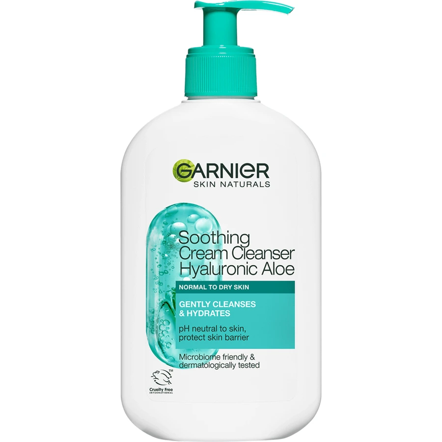 Garnier Skin Naturals Заспокійливий очищувальний крем з гіалуроновою кислотою та алое вера, 250 мл: ціни та характеристики