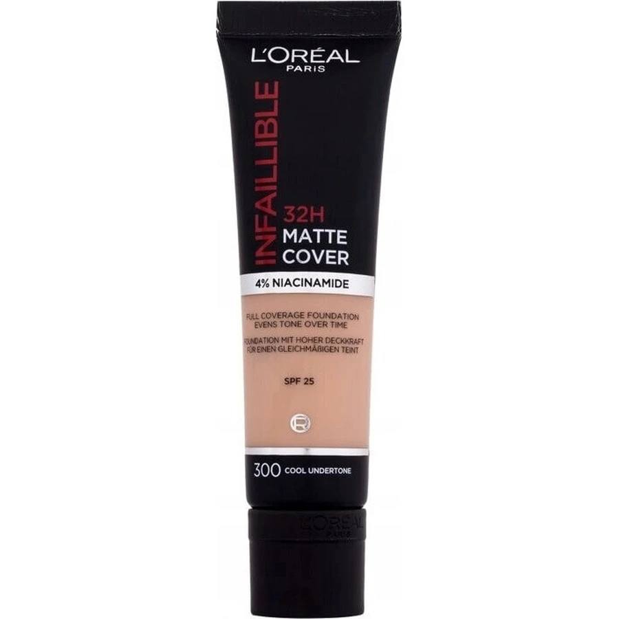 L'Oréal Paris Infaillible 32H Matte Cover Cool Undertone матуючий макіяж 1×30 мл, матуючий макіяж: ціни та характеристики