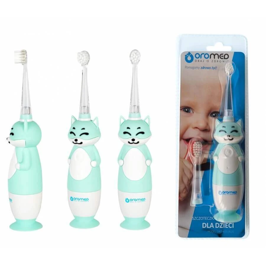 Oromed Oro-Kids, звуковая зубная щетка для детей, голубая, 0-3 года, 1 шт.: цены и характеристики