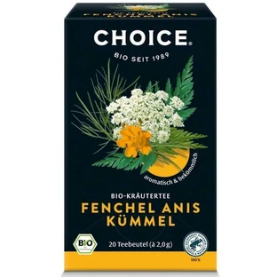 Органічний трав'яний чай з фенхелем, анісом і кмином Choice, 20 пакетиків, Yogi Tea