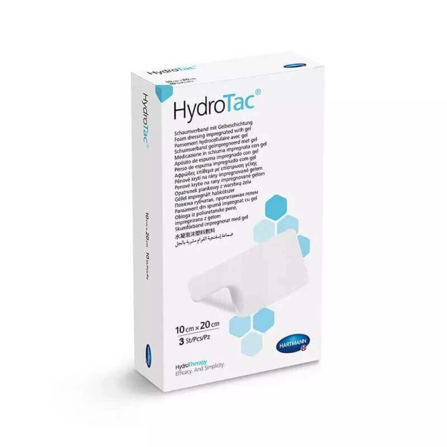 Повязка HydroTac 10x20 см (685833), 3 штуки, Hartmann: цены и характеристики