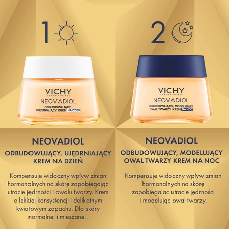 Набор Vichy Neovadiol, укрепляющий дневной крем для восстановления упругости, нормальная и комбинированная кожа, 50 мл + восстанавливающий, формирующий овал ночной крем, 50 мл: цены и характеристики