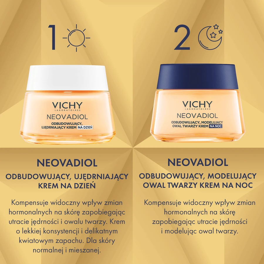 Набор Vichy Neovadiol, укрепляющий дневной крем для восстановления упругости, нормальная и комбинированная кожа, 50 мл + восстанавливающий, формирующий овал ночной крем, 50 мл: цены и характеристики