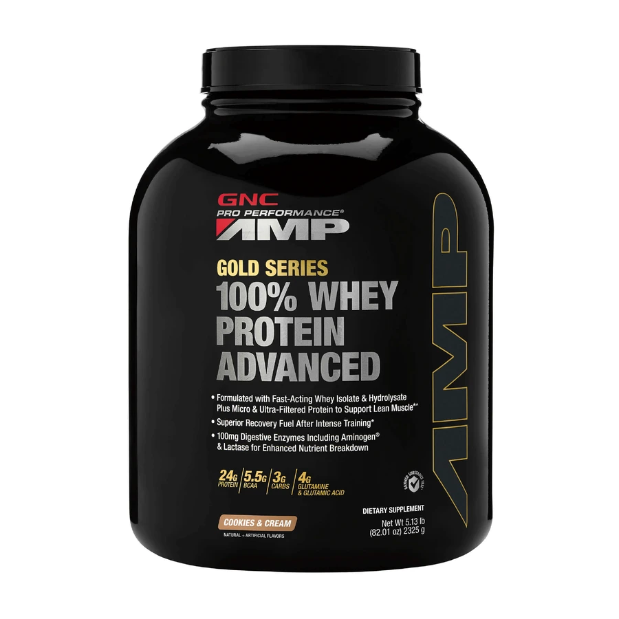 Gnc Amp Gold Series 100% Whey Protein Advanced, сывороточный протеин, со вкусом бисквита и взбитых сливок, 2325 г.: цены и характеристики