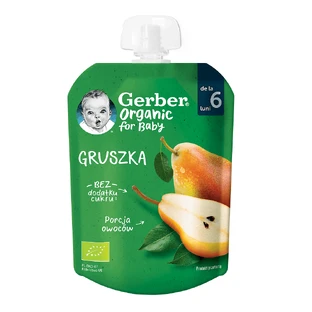 Органическое грушевое пюре, +6 месяцев, 80 гр, Gerber