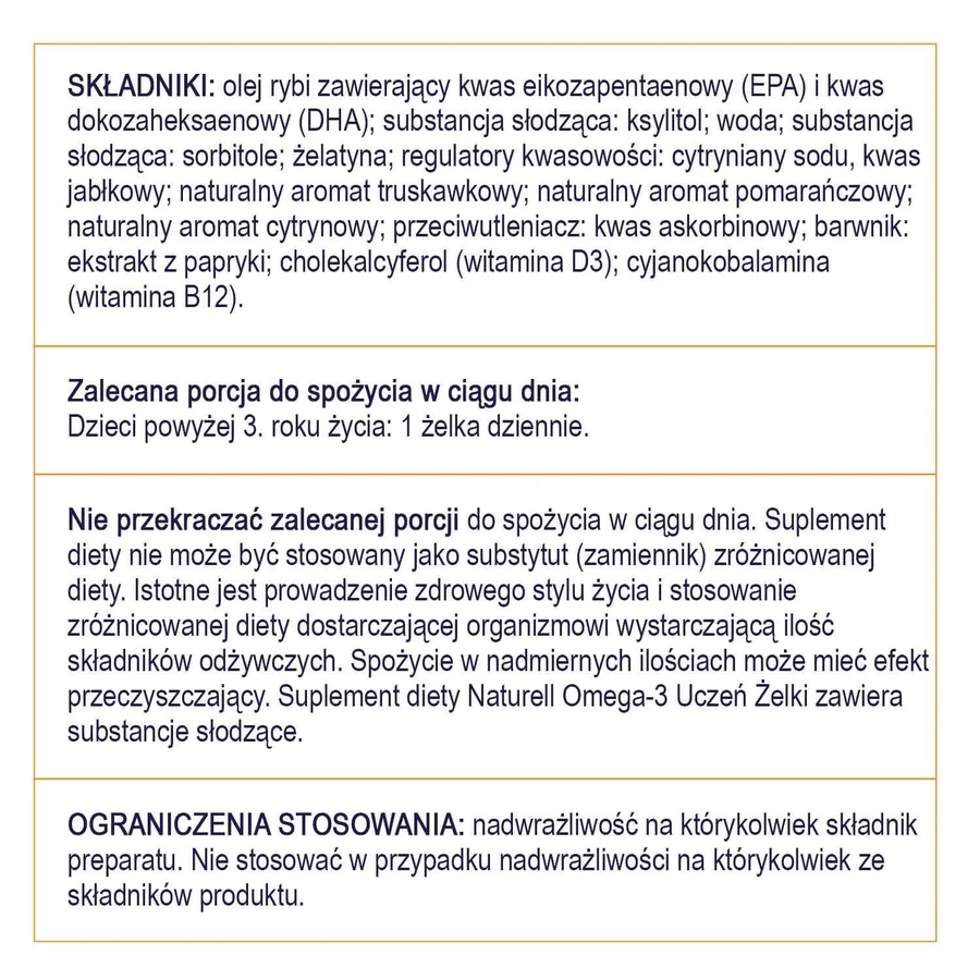 Омега-3 Naturell Omega-3 Student Jelly от 3 лет, желе, 27 шт.: цены и характеристики