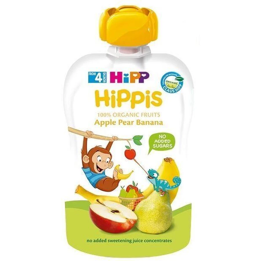 HiPP BIO 100% фруктовий яблуко-груша-банан 100 г: ціни та характеристики