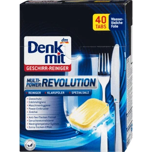 Таблетки для мытья посуды Denkmit, 40 шт.