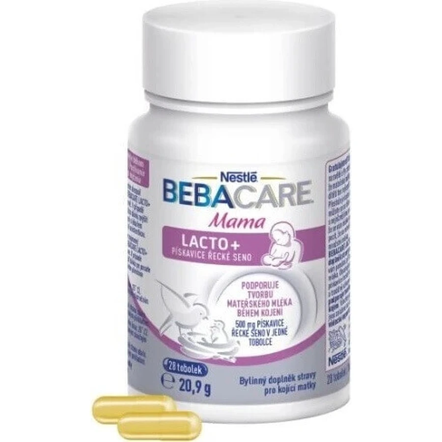 BEBACARE Пажитник Mama Lacto+ 1×28 шт, харчова добавка для годуючих мам: ціни та характеристики