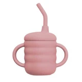 Силіконова тростина з соломинкою, 6 місяців+, Old Rose, Appekids