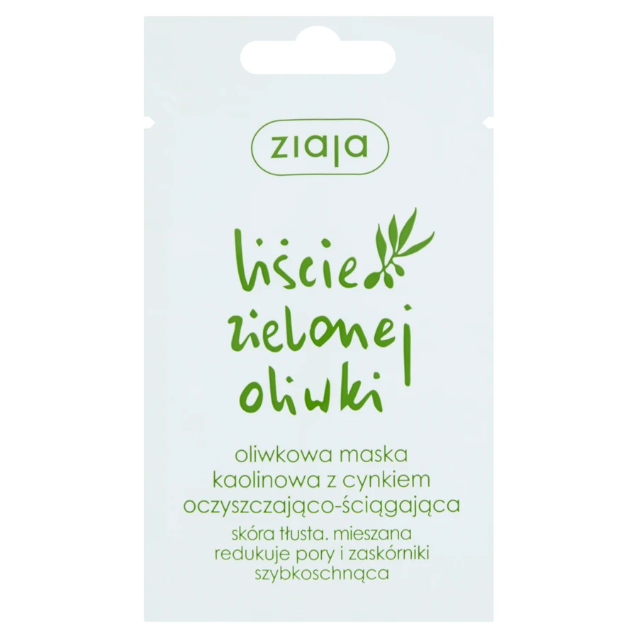 Ziaja Licie Zielonej Oliwki, каолінова маска з цинком, що очищає та очищає, 7 мл: ціни та характеристики