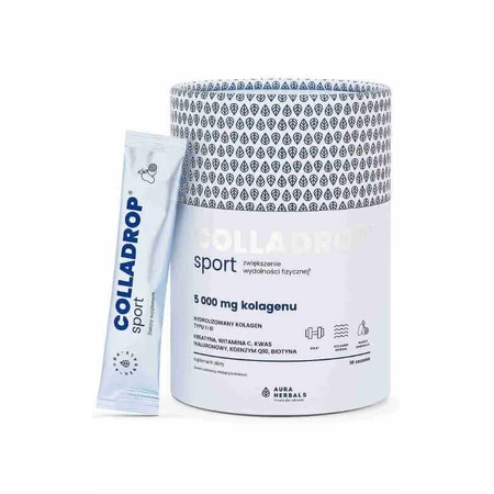 Colladrop Sport 5000 мг морской коллаген 30 пакетиков Aura herbals: цены и характеристики