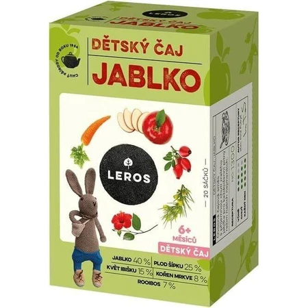 LEROS Дитячий чай - яблуко 20×2 г, чай: ціни та характеристики