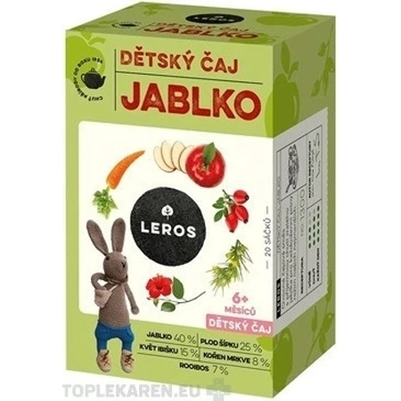 LEROS Дитячий чай - яблуко 20×2 г, чай: ціни та характеристики