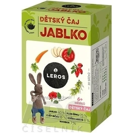 LEROS Дитячий чай - яблуко 20×2 г, чай: ціни та характеристики