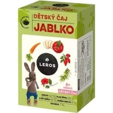 LEROS Дитячий чай - яблуко 20×2 г, чай: ціни та характеристики