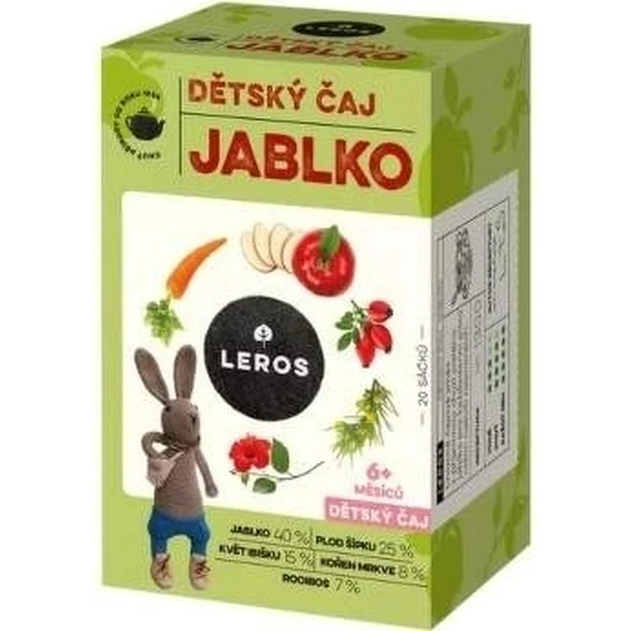 LEROS Дитячий чай - яблуко 20×2 г, чай: ціни та характеристики