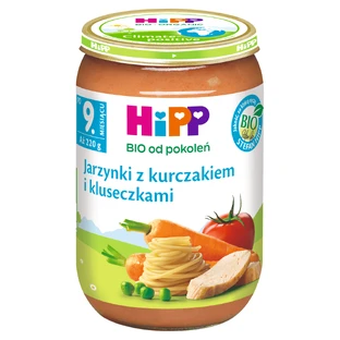 Пюре HiPP Bio Овощи с курицей и лапшой, после 9 месяцев, 220 г