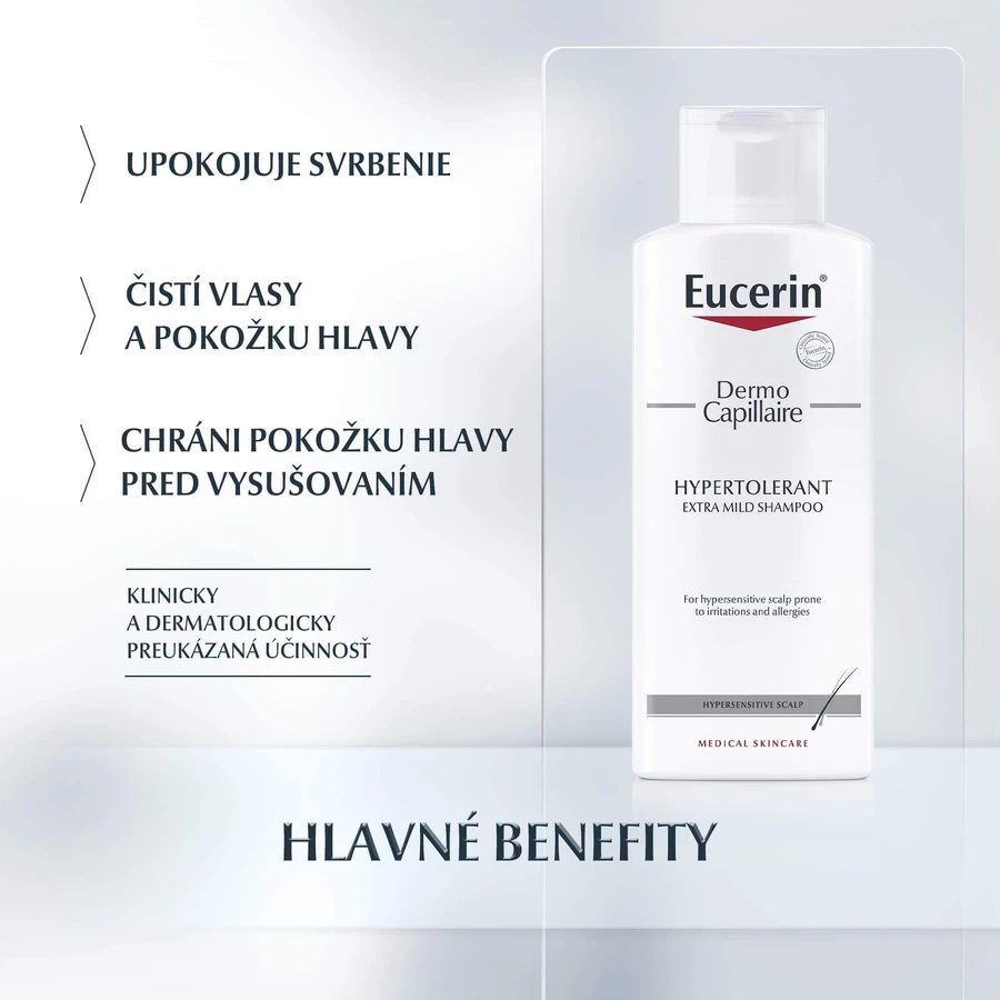 Eucerin DermoCapillaire Гіпертолерантний шампунь для чутливої та алергічної шкіри 250 мл: ціни та характеристики