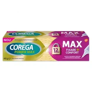 Крем для фиксации зубных протезов Corega Power Max Fixation+Comfort, 40 г