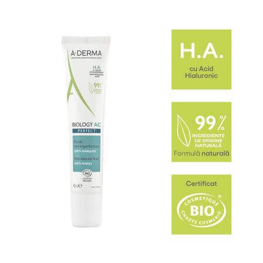 A-Derma Biology AC Anti-blemish fluid, 40 мл: цены и характеристики