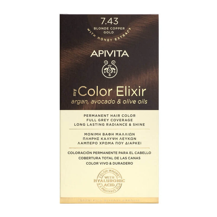 Фарба для волосся My Color Elixir, відтінок 7.43, Apivita: ціни та характеристики