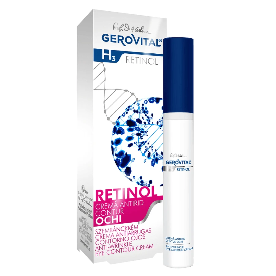 Крем для контура глаз против морщин Gerovital H3 Retinol, 15 мл, Farmec: цены и характеристики