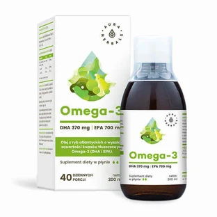 Омега-3 DHA 370 мг и EPA 700 мг - 200 мл Aura Herbals