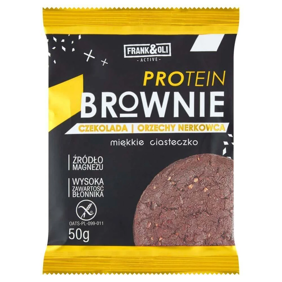 Печенье Frank & Oli Protein Brownie Шоколад + Орехи кешью, 50 г: цены и характеристики