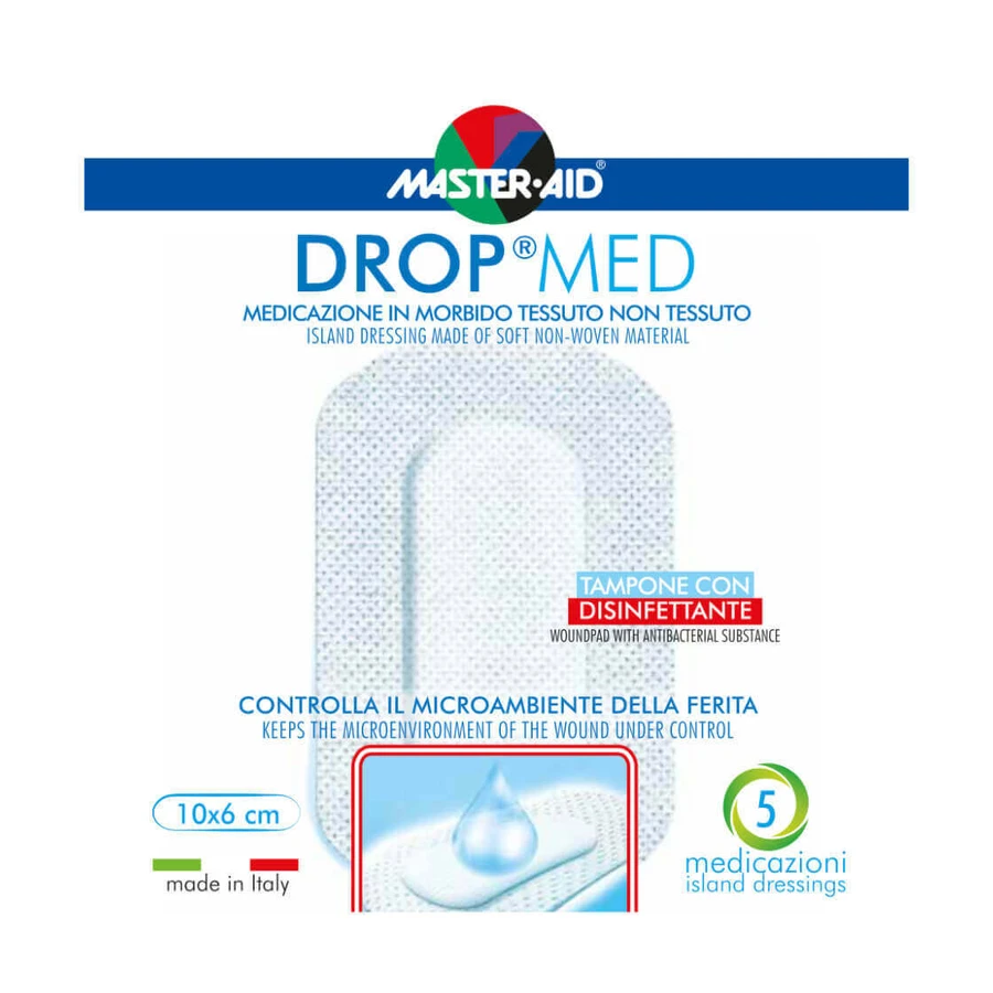 Послеоперационная повязка Drop Med 10x6 см, 5 штук, Pietrasanta Pharma: цены и характеристики